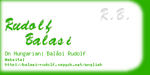 rudolf balasi business card