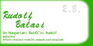 rudolf balasi business card